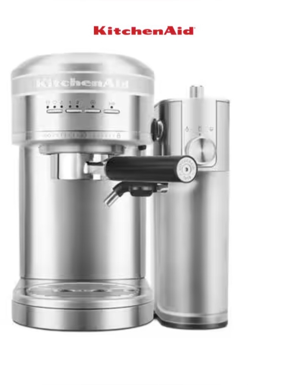 KitchenAid Silver Espresso Maker with Steam Wand